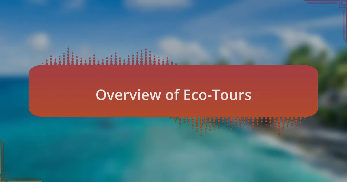 Overview of Eco-Tours